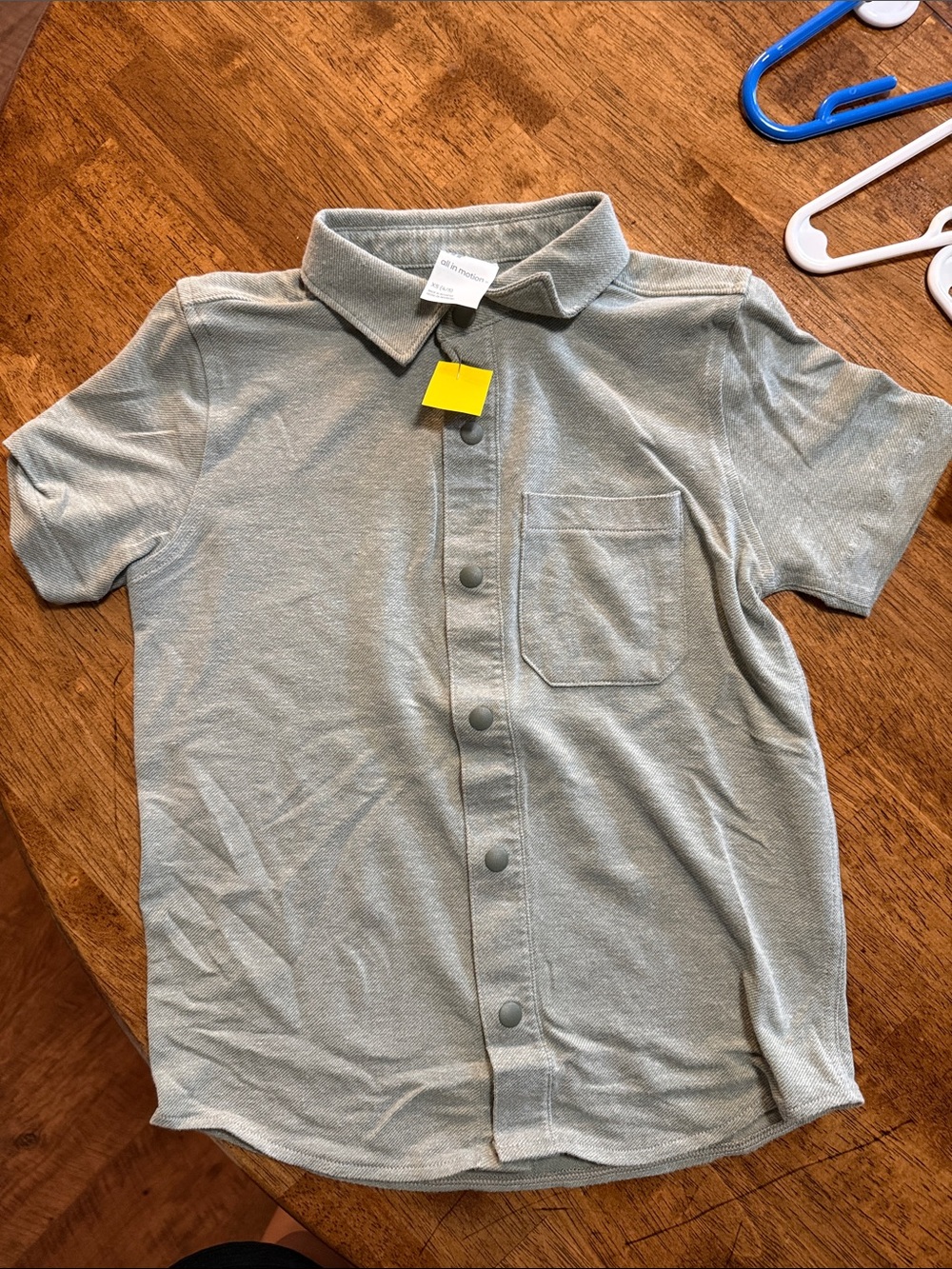 Kids Short Sleeve Button Polo Shirt - 4/5 or XS